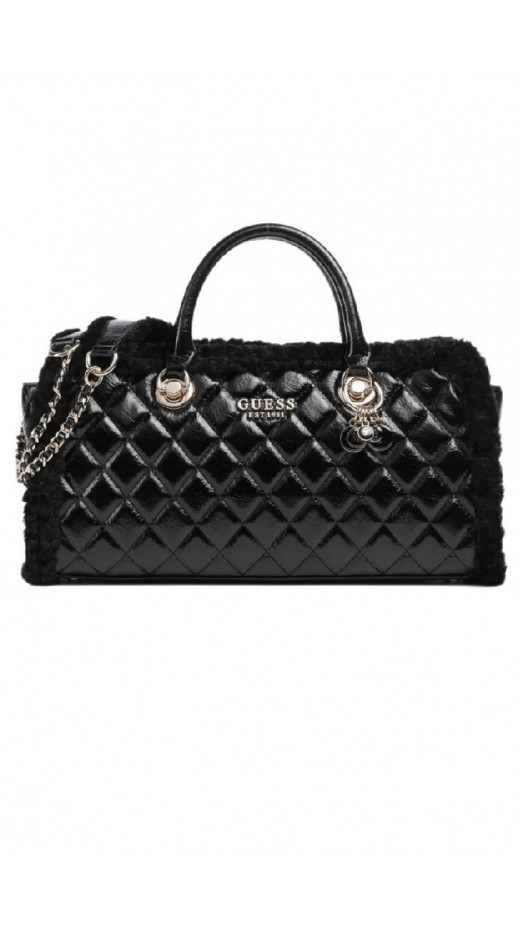 GUESS CRISTI SHOULDER SATCHEL ΤΣΑΝΤΑ ΓΥΝΑΙΚΕΙΑ BLACK