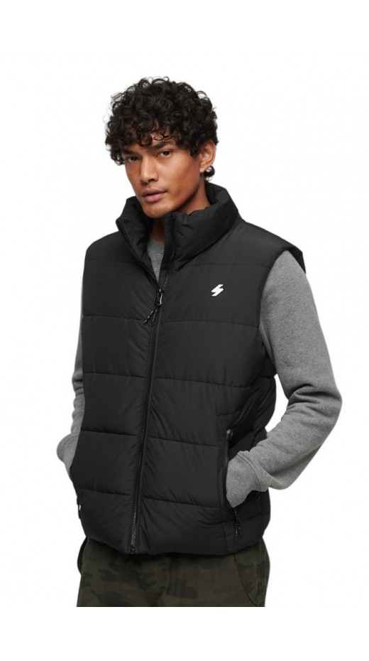 SUPERDRY SPORTS PUFFER GILET ΜΠΟΥΦΑΝ-ΓΙΛΕΚΟ ΑΝΔΡΙΚΟ BLACK