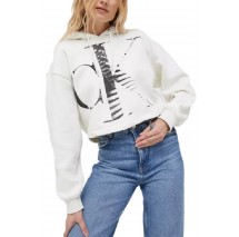 CALVIN KLEIN JEANS BLOWN UP CK HOODIE ΜΠΛΟΥΖΑ ΦΟΥΤΕΡ ΓΥΝΑΙΚΕΙΑ ECRU