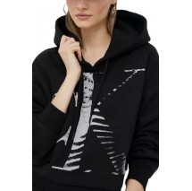 CALVIN KLEIN JEANS BLOWN UP CK HOODIE ΜΠΛΟΥΖΑ ΦΟΥΤΕΡ ΓΥΝΑΙΚΕΙΑ BLACK