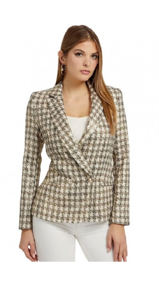 GUESS EMELIE FOILED BLAZER ΣΑΚΑΚΙ ΓΥΝΑΙΚΕΙΟ MULTI