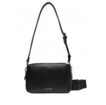 CALVIN KLEIN WEBBING DOUBLE STRAP CAMERA BAG ΤΣΑΝΤΑ ΓΥΝΑΙΚΕΙΟ BLACK