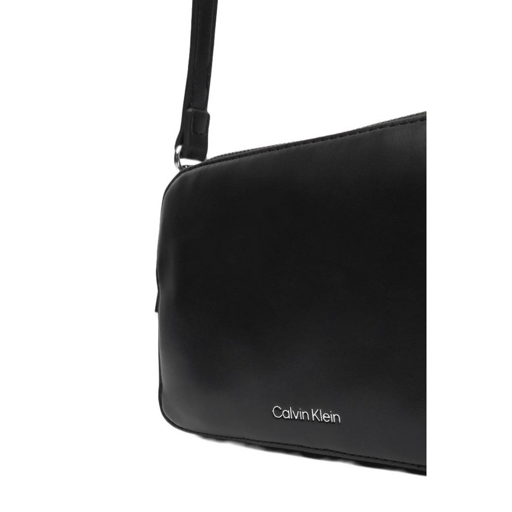 CALVIN KLEIN WEBBING DOUBLE STRAP CAMERA BAG ΤΣΑΝΤΑ ΓΥΝΑΙΚΕΙΟ BLACK