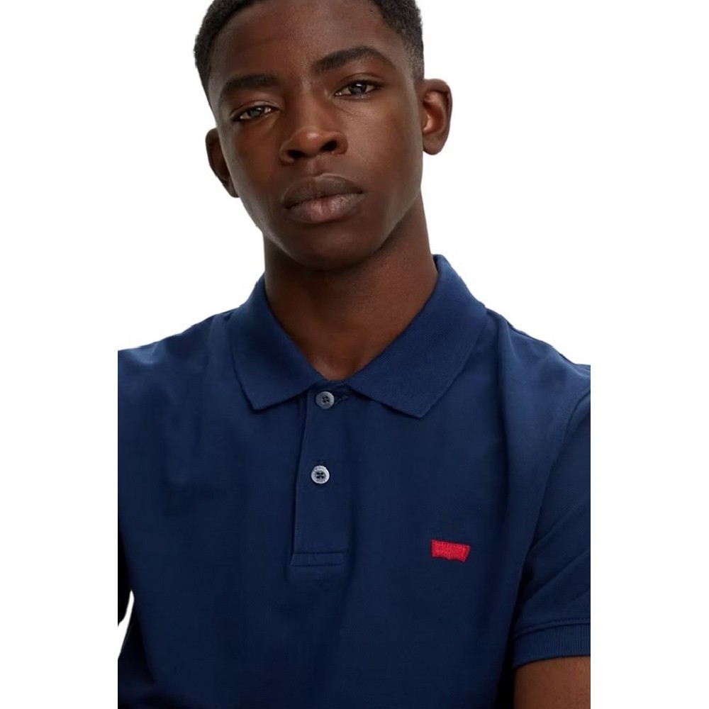 LEVI'S SLIM HOUSEMARK POLO T-SHIRT ΜΠΛΟΥΖΑ ΑΝΔΡΙΚΗ BLUE