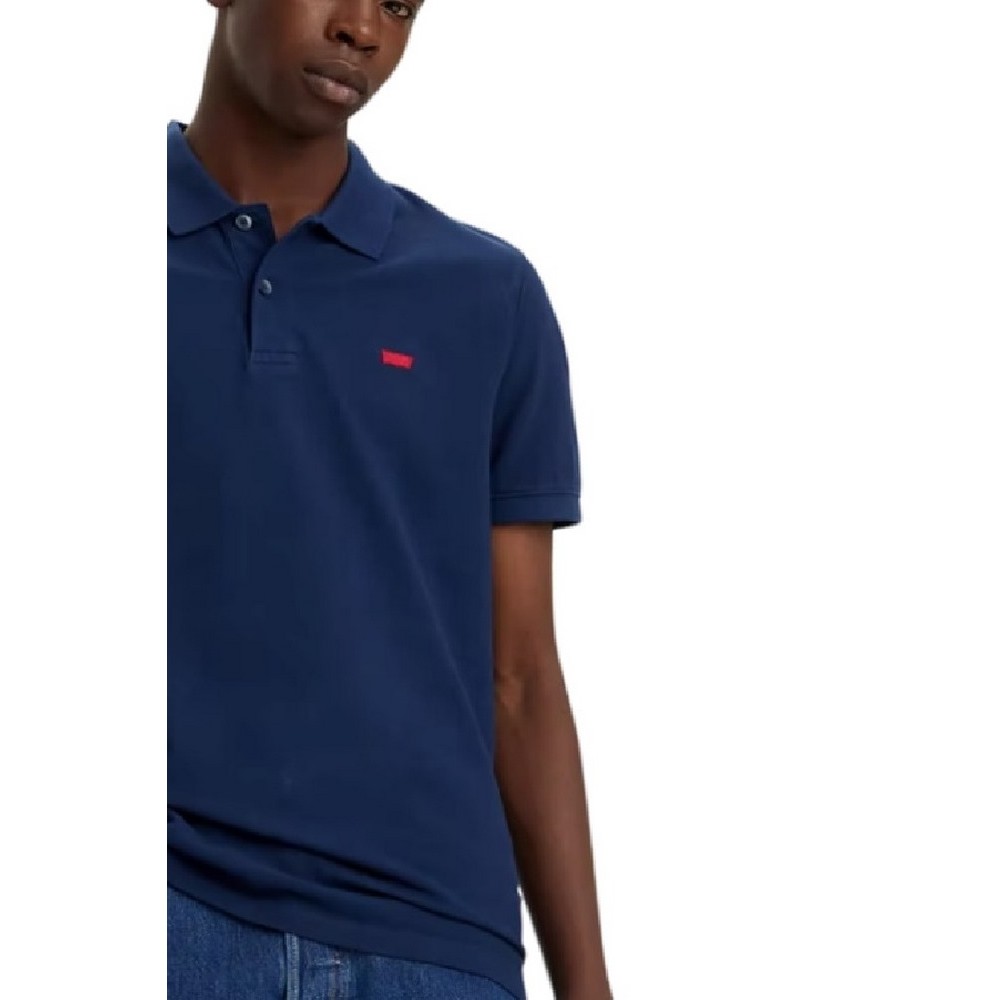 LEVI'S SLIM HOUSEMARK POLO T-SHIRT ΜΠΛΟΥΖΑ ΑΝΔΡΙΚΗ BLUE