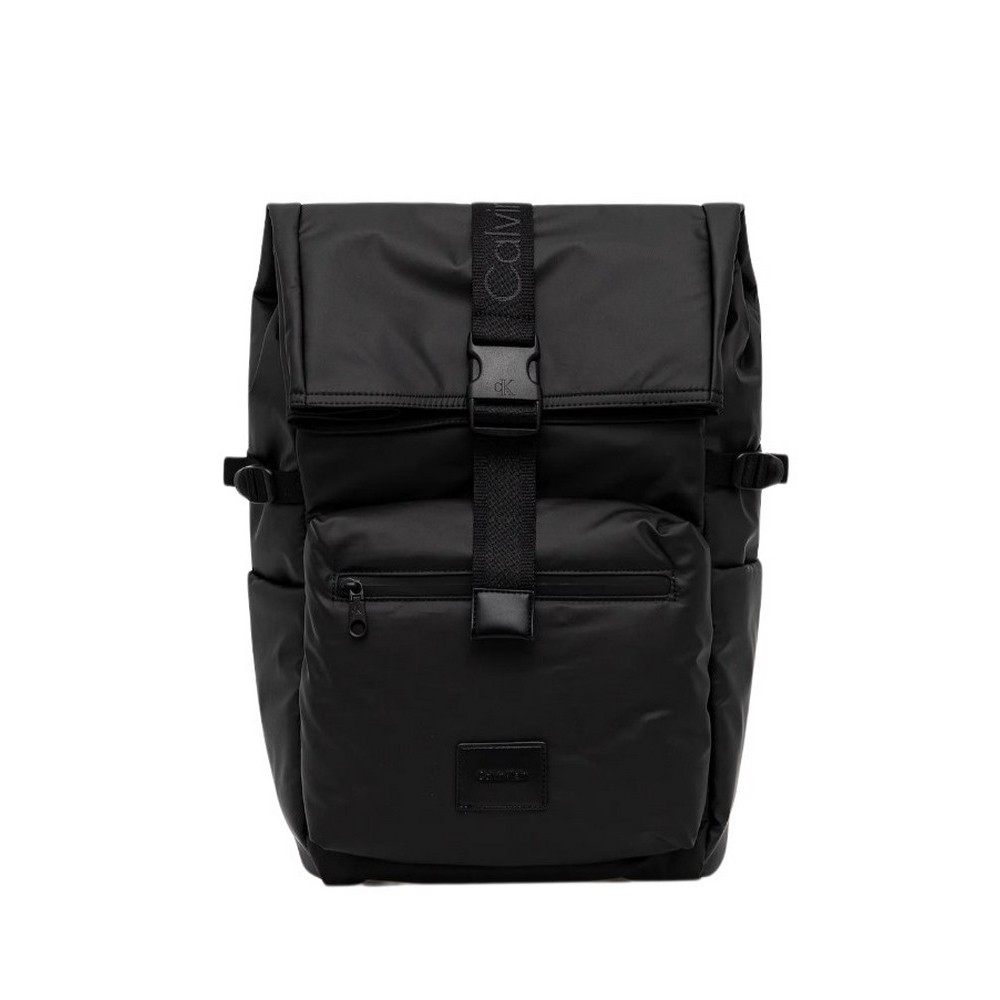 CALVIN KLEIN PUFFER UTILITY ROLLTOP BACKPACK ΤΣΑΝΤΑ ΑΝΔΡΙΚΗ BLACK
