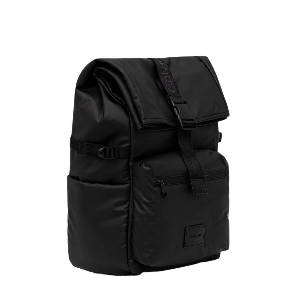 CALVIN KLEIN PUFFER UTILITY ROLLTOP BACKPACK ΤΣΑΝΤΑ ΑΝΔΡΙΚΗ BLACK