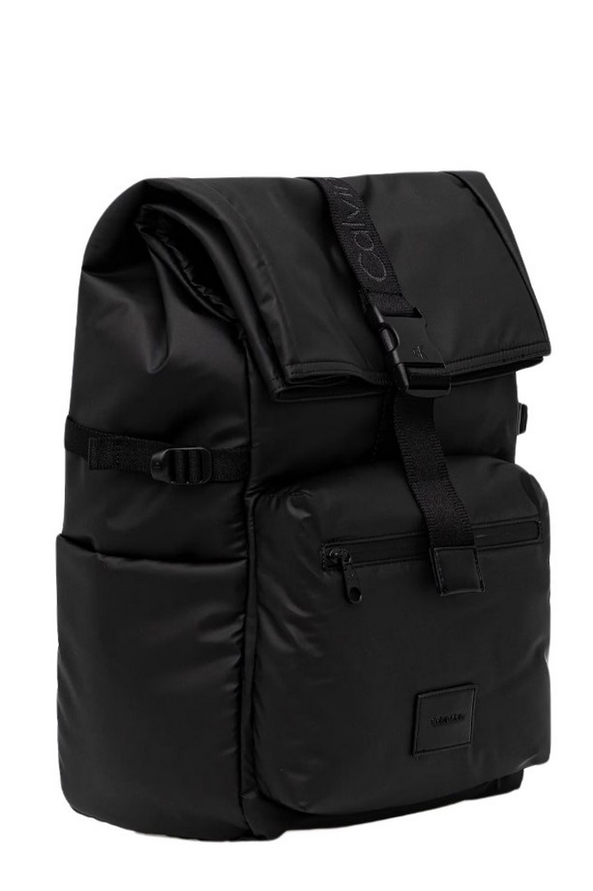 CALVIN KLEIN PUFFER UTILITY ROLLTOP BACKPACK ΤΣΑΝΤΑ ΑΝΔΡΙΚΗ BLACK