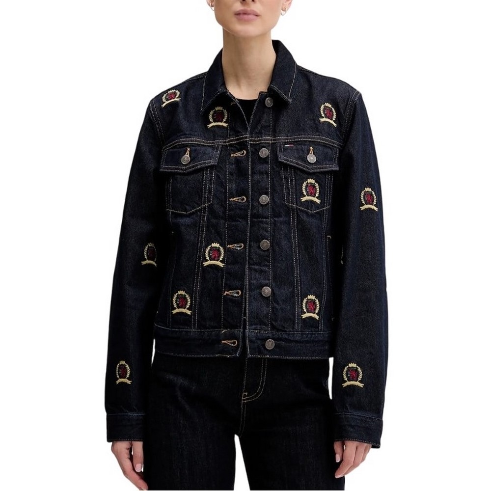 TOMMY JEANS CLASSIC TRUCKER CR EI6059 ΤΖΙΝ ΜΠΟΥΦΑΝ ΓΥΝΑΙΚΕΙΟ DENIM DARK