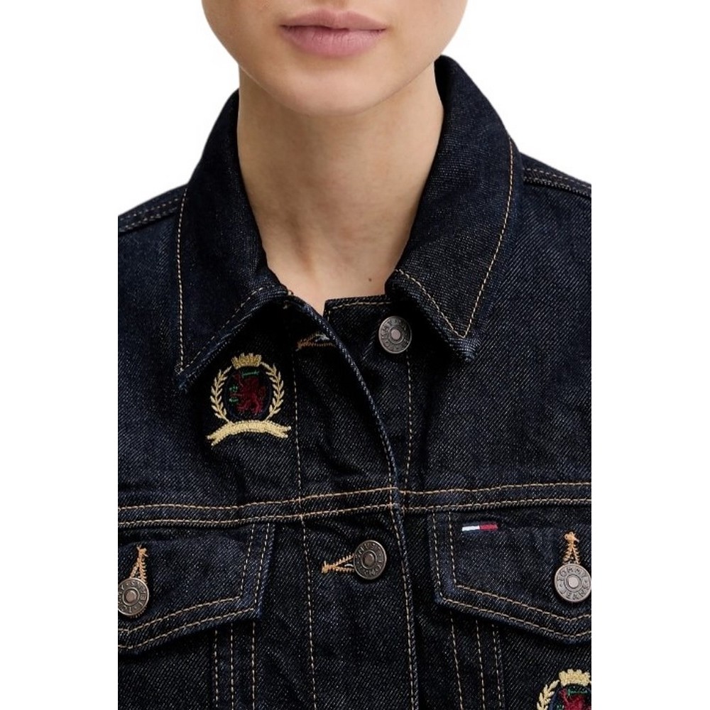 TOMMY JEANS CLASSIC TRUCKER CR EI6059 ΤΖΙΝ ΜΠΟΥΦΑΝ ΓΥΝΑΙΚΕΙΟ DENIM DARK