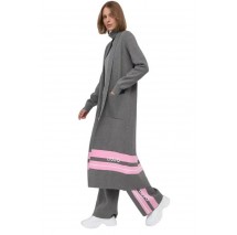 ΖΑΚΕΤΑ MAXI CARDIGAN LUNGO M/L MAGL.HOME FASHION  ΓΥΝΑΙΚΕΙΑ LIU JO GREY