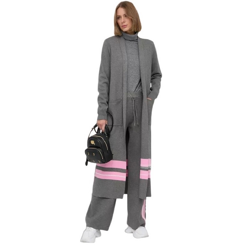ΖΑΚΕΤΑ MAXI CARDIGAN LUNGO M/L MAGL.HOME FASHION  ΓΥΝΑΙΚΕΙΑ LIU JO GREY