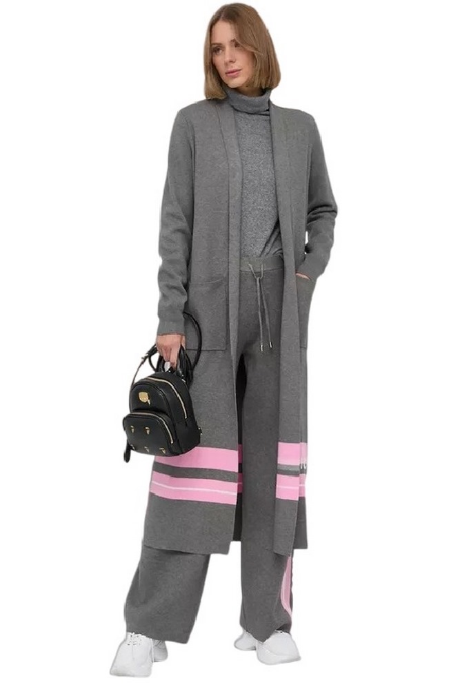 ΖΑΚΕΤΑ MAXI CARDIGAN LUNGO M/L MAGL.HOME FASHION  ΓΥΝΑΙΚΕΙΑ LIU JO GREY