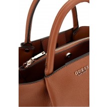 GUESS AMORETTE GIRLFRIEND SATCHEL ΤΣΑΝΤΑ ΓΥΝΑΙΚΕΙΑ COGNAC