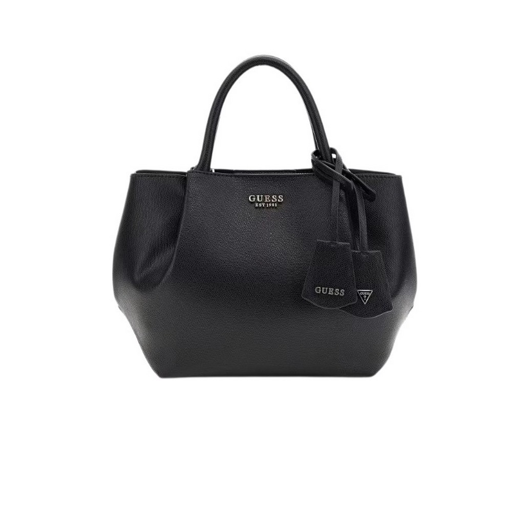 GUESS AMORETTE GIRLFRIEND SATCHEL ΤΣΑΝΤΑ ΓΥΝΑΙΚΕΙΑ BLACK