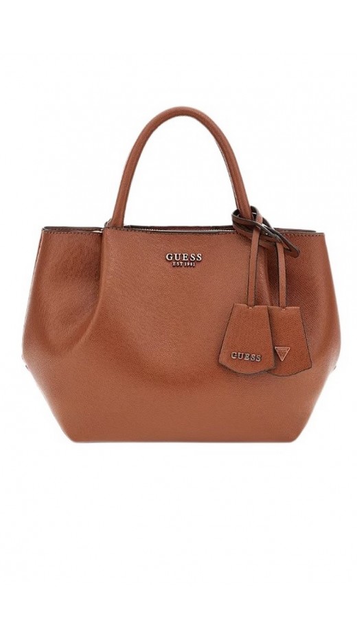 GUESS AMORETTE GIRLFRIEND SATCHEL ΤΣΑΝΤΑ ΓΥΝΑΙΚΕΙΑ COGNAC