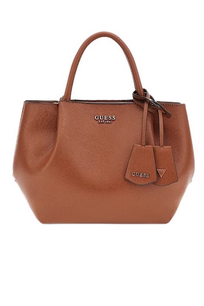 GUESS AMORETTE GIRLFRIEND SATCHEL ΤΣΑΝΤΑ ΓΥΝΑΙΚΕΙΑ COGNAC