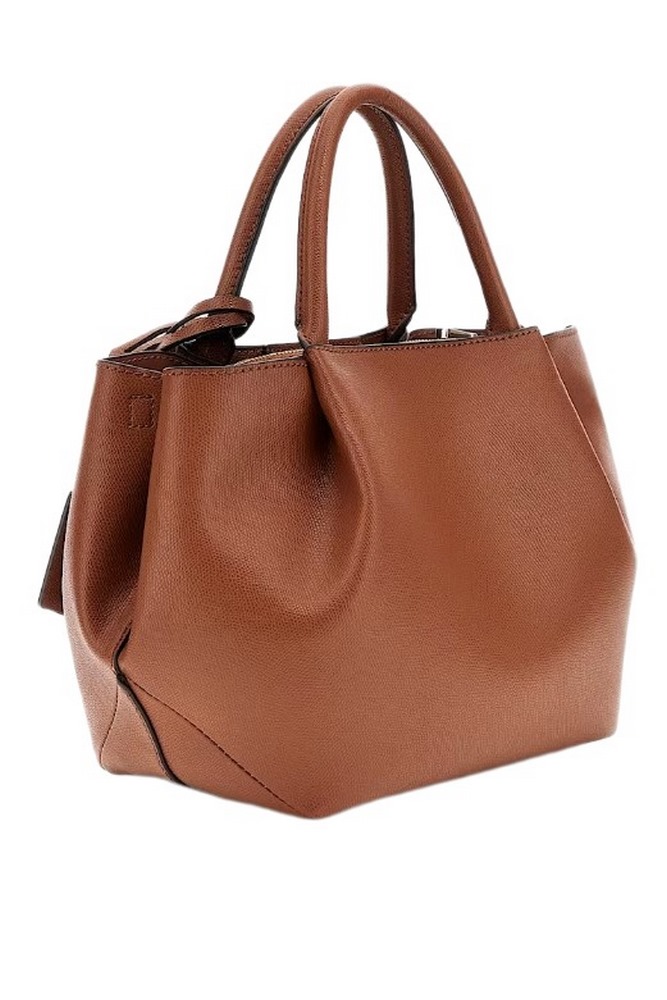 GUESS AMORETTE GIRLFRIEND SATCHEL ΤΣΑΝΤΑ ΓΥΝΑΙΚΕΙΑ COGNAC