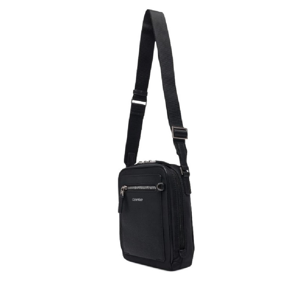 CALVIN KLEIN SSNL RAISED LOGO REPORTER ΤΣΑΝΤΑ ΑΝΔΡΙΚΗ BLACK