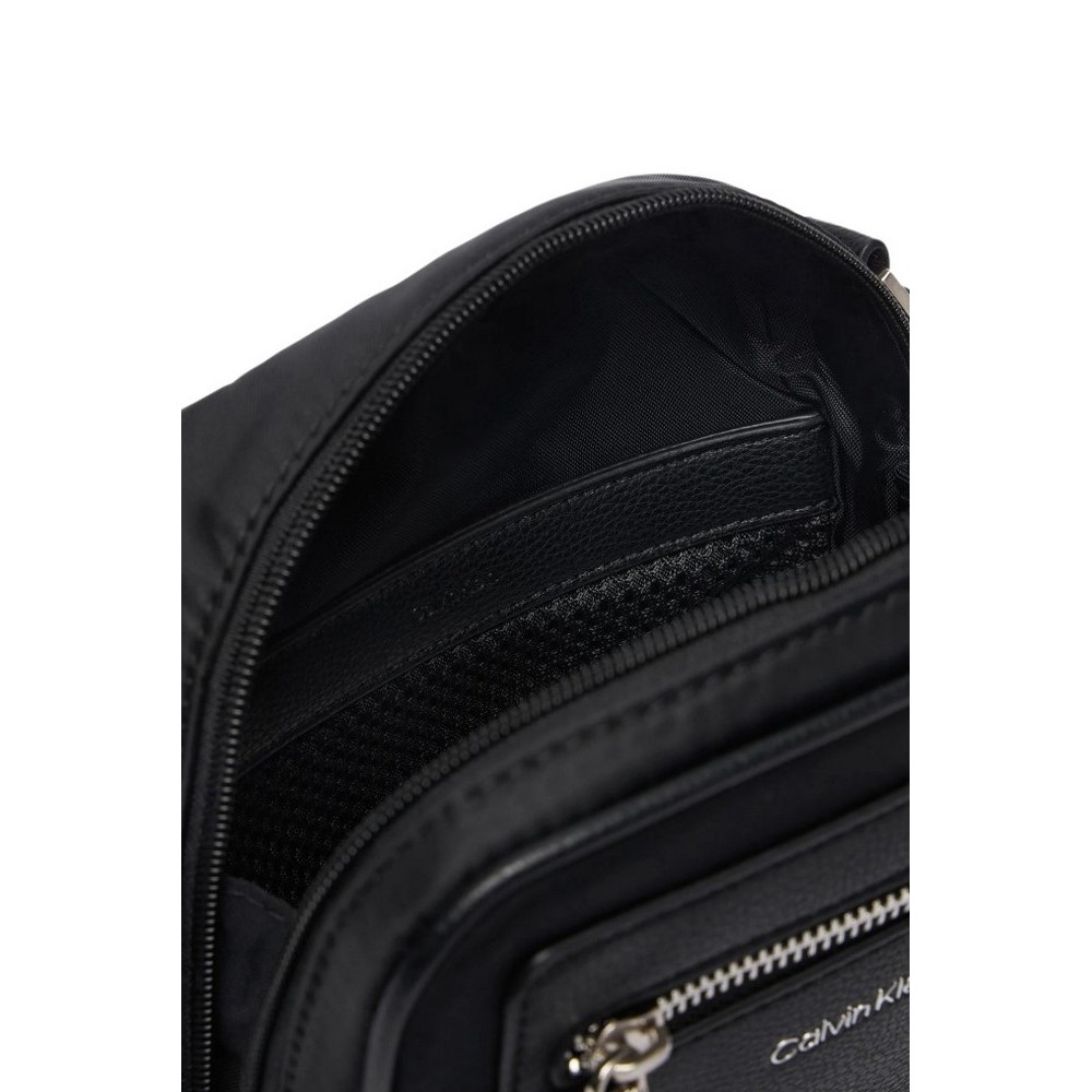 CALVIN KLEIN SSNL RAISED LOGO REPORTER ΤΣΑΝΤΑ ΑΝΔΡΙΚΗ BLACK