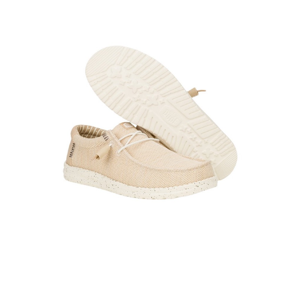 HEY DUDE WALLY STRETCH SOX ΠΑΠΠΟΥΤΣΙ ΑΝΔΡΙΚΟ CREAM