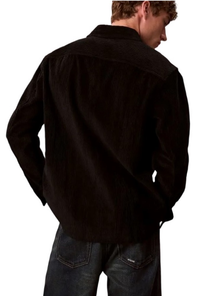 CALVIN KLEIN JEANS LS CORDUROY POCKET RELAXED SHIRT ΜΠΟΥΦΑΝ ΑΝΔΡΙΚΟ BLACK
