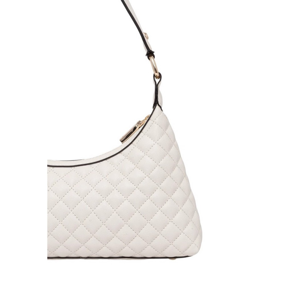GUESS EVERLEE TOP ZIP SHOULDER BAG ΤΣΑΝΤΑ ΓΥΝΑΙΚΕΙΑ OFF WHITE