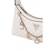 GUESS EVERLEE TOP ZIP SHOULDER BAG ΤΣΑΝΤΑ ΓΥΝΑΙΚΕΙΑ OFF WHITE