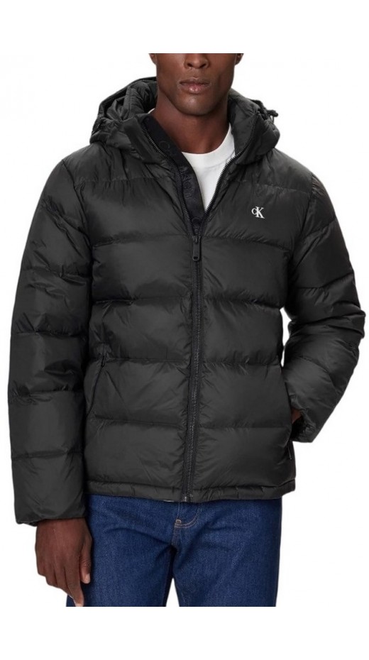 CALVIN KLEIN JEANS LS NYLN ZP OFF HD DW ΜΠΟΥΦΑΝ ΑΝΔΡΙΚΟ BLACK