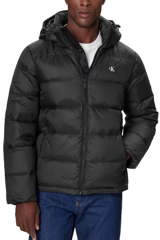 CALVIN KLEIN JEANS LS NYLN ZP OFF HD DW ΜΠΟΥΦΑΝ ΑΝΔΡΙΚΟ BLACK