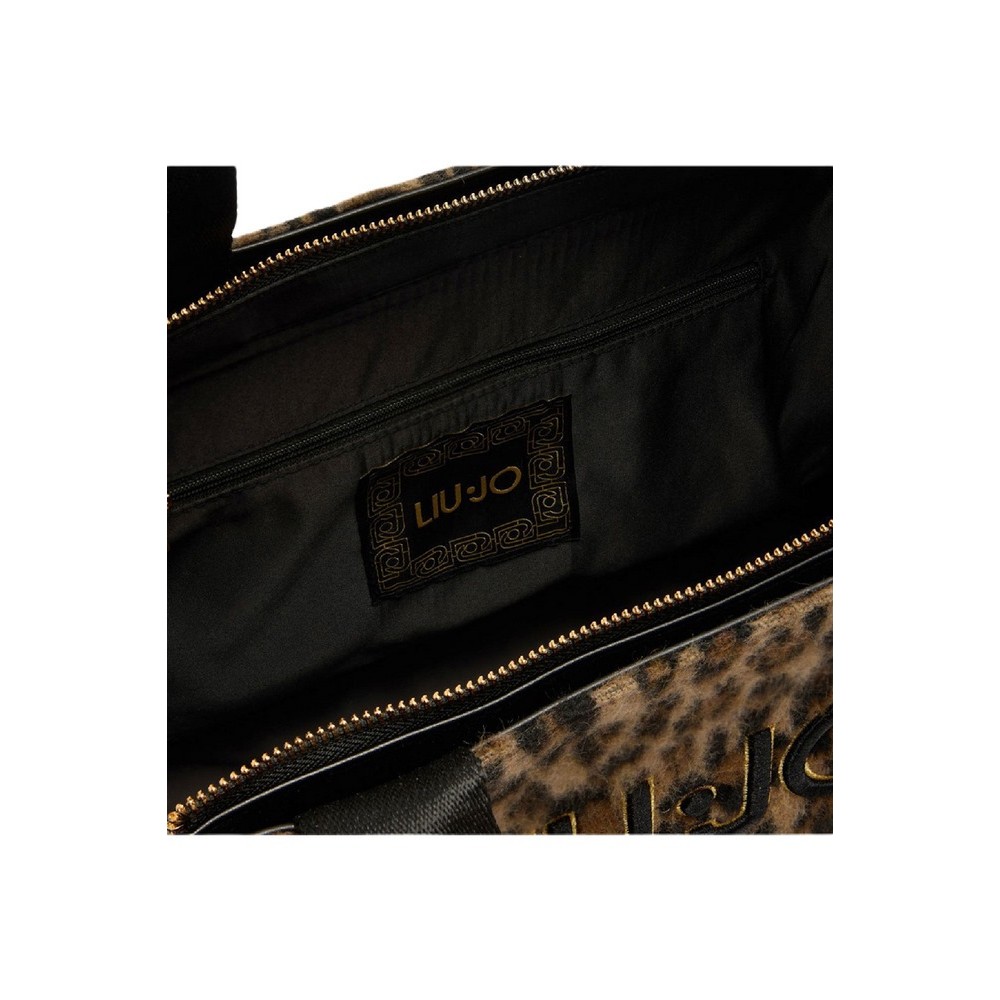 LIU JO SOFT MIN OF 2 L TOTE 2F5027T6089 ΤΣΑΝΤΑ ΓΥΝΑΙΚΕΙΑ ANIMAL PRINT