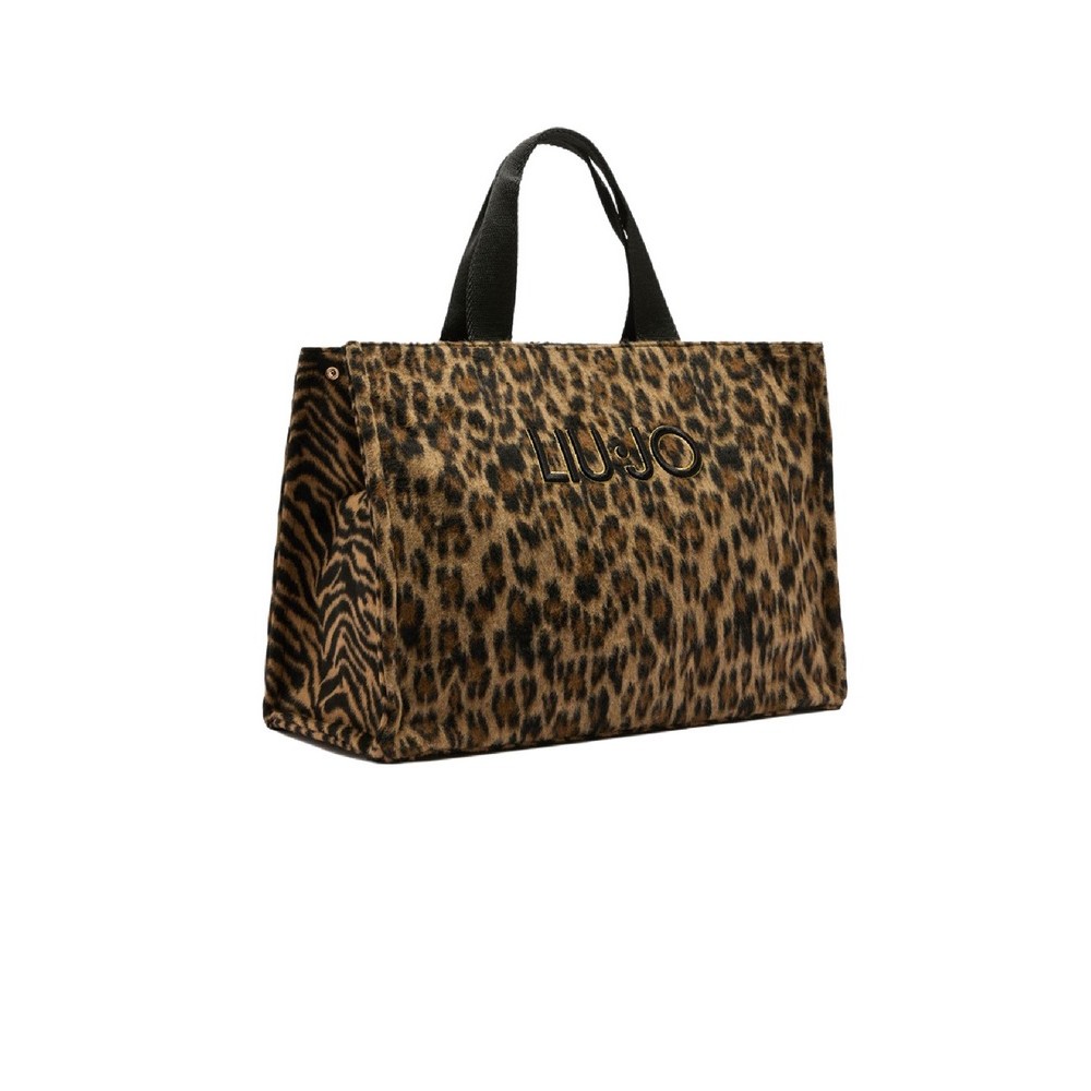 LIU JO SOFT MIN OF 2 L TOTE 2F5027T6089 ΤΣΑΝΤΑ ΓΥΝΑΙΚΕΙΑ ANIMAL PRINT