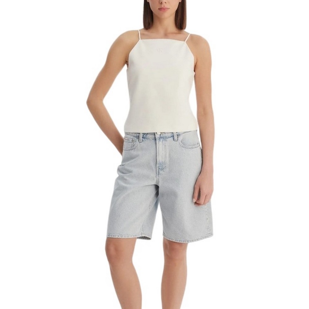 CALVIN KLEIN JEANS THE BERMUDA SHORT ΤΖΙΝ ΒΕΡΜΟΥΔΑ ΓΥΝΑΙΚΕΙΑ DENIM LIGHT