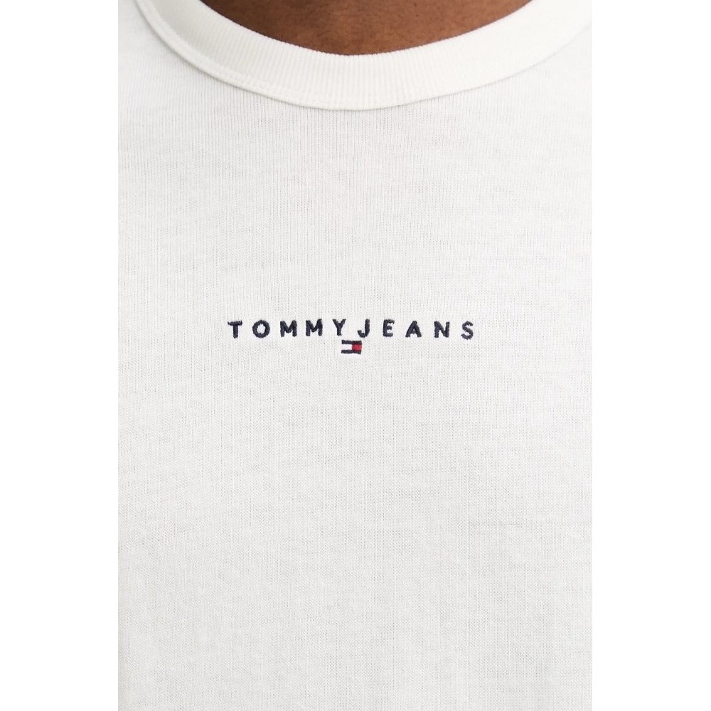 TOMMY JEANS RLX LINEAR LOGO TEE T-SHIRT ΜΠΛΟΥΖΑ ΑΝΔΡΙΚΗ ECRU
