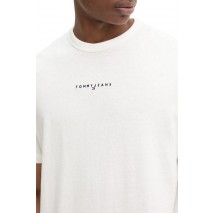 TOMMY JEANS RLX LINEAR LOGO TEE T-SHIRT ΜΠΛΟΥΖΑ ΑΝΔΡΙΚΗ ECRU