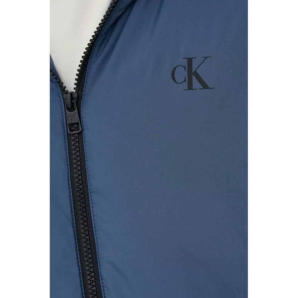 CALVIN KLEIN JEANS HOODED HARRINGTON JACKET ΜΠΟΥΦΑΝ ΑΝΔΡΙΚΟ BLUE