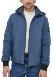 CALVIN KLEIN JEANS HOODED HARRINGTON JACKET ΜΠΟΥΦΑΝ ΑΝΔΡΙΚΟ BLUE