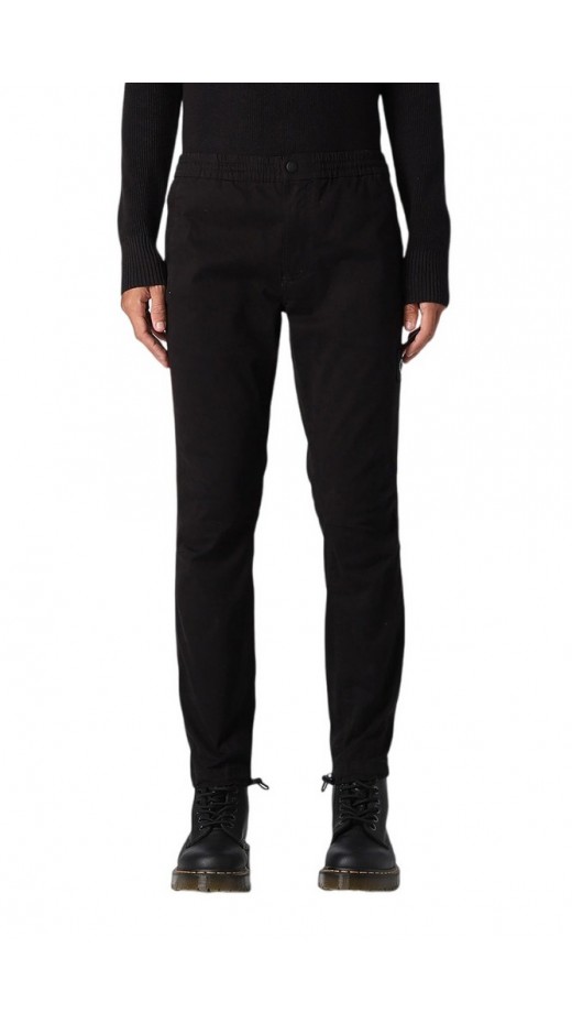 CALVIN KLEIN JEANS MONOLOGO BADGE CASUAL CHINO ΠΑΝΤΕΛΟΝΙ ΑΝΔΡΙΚΟ BLACK