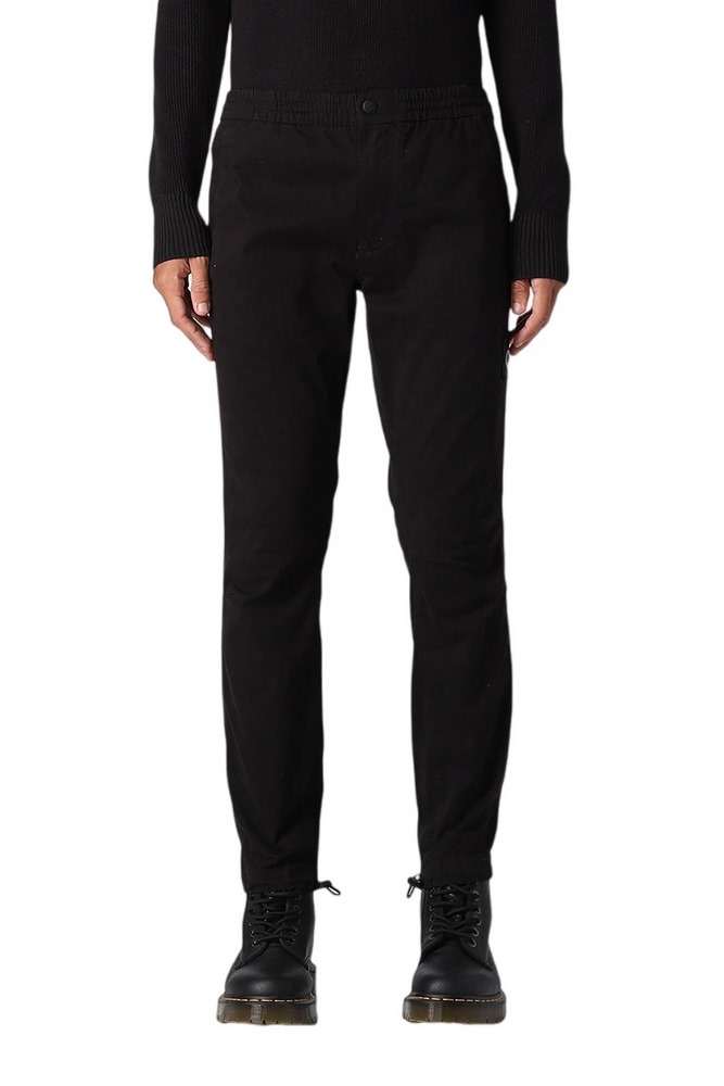 CALVIN KLEIN JEANS MONOLOGO BADGE CASUAL CHINO ΠΑΝΤΕΛΟΝΙ ΑΝΔΡΙΚΟ BLACK