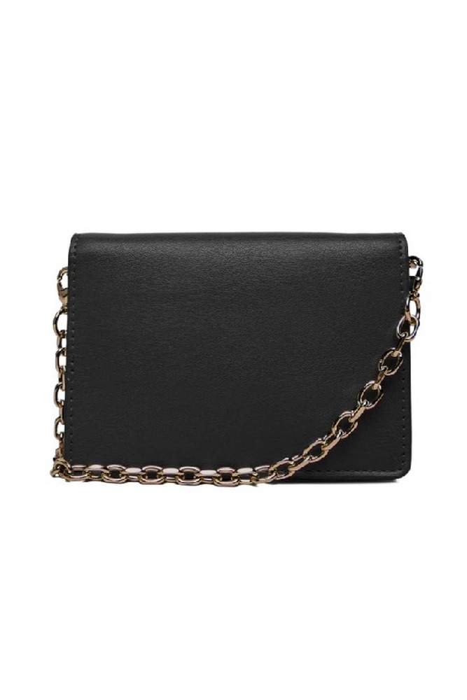 TOMMY HILFIGER ICON CARD HOLDER W/CHAIN ΠΟΡΤΟΦΟΛΙ ΓΥΝΑΙΚΕΙΟ BLACK
