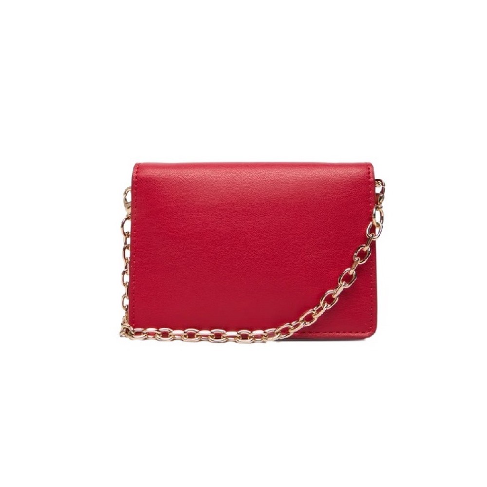 TOMMY HILFIGER ICON CARD HOLDER W/CHAIN ΠΟΡΤΟΦΟΛΙ ΓΥΝΑΙΚΕΙΟ RED