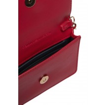 TOMMY HILFIGER ICON CARD HOLDER W/CHAIN ΠΟΡΤΟΦΟΛΙ ΓΥΝΑΙΚΕΙΟ RED