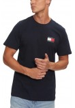 TOMMY JEANS SLIM ESSENTIAL FLAG TEE T-SHIRT ΜΠΛΟΥΖΑ ΑΝΔΡΙΚΗ NAVY
