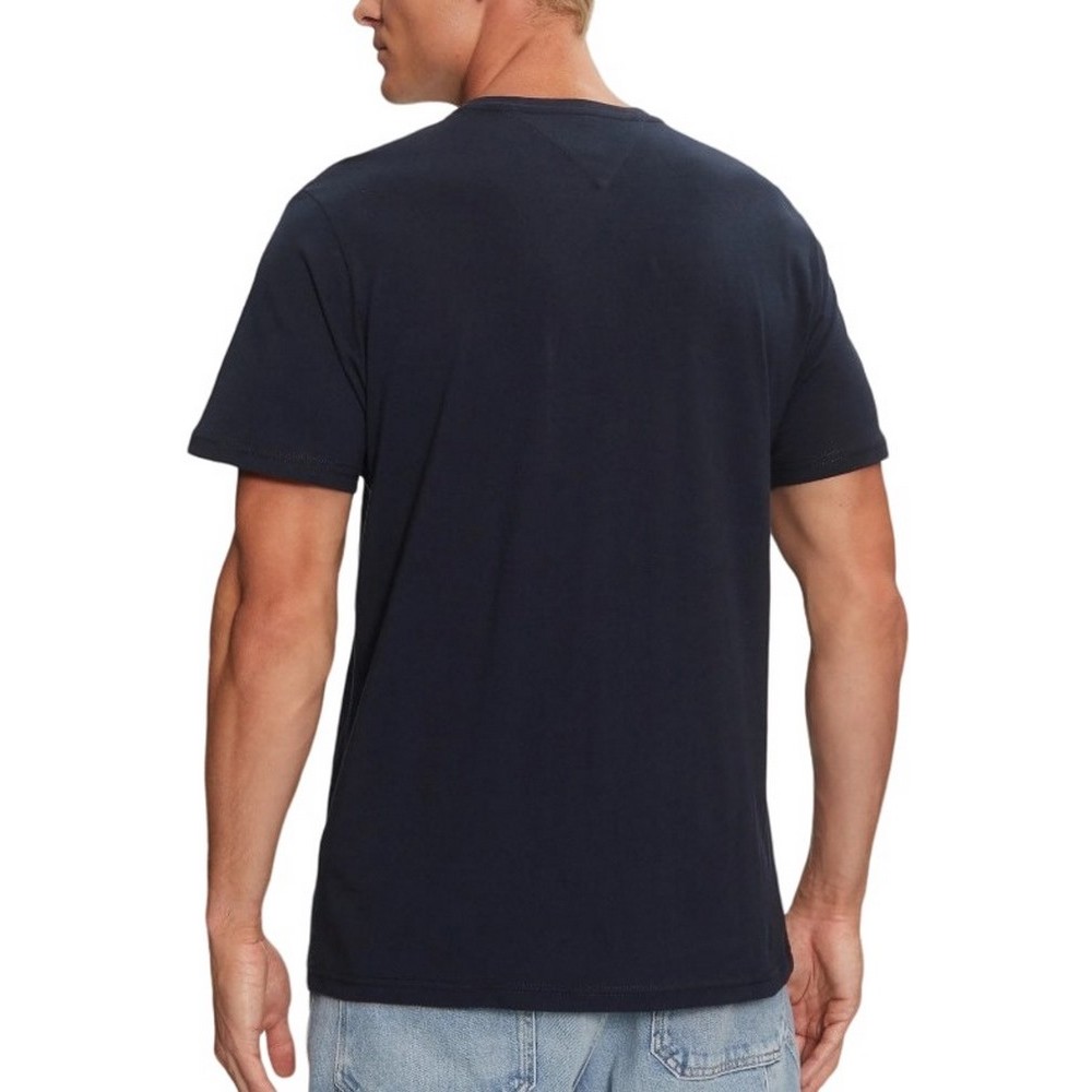 TOMMY JEANS SLIM ESSENTIAL FLAG TEE T-SHIRT ΜΠΛΟΥΖΑ ΑΝΔΡΙΚΗ NAVY