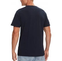 TOMMY JEANS SLIM ESSENTIAL FLAG TEE T-SHIRT ΜΠΛΟΥΖΑ ΑΝΔΡΙΚΗ NAVY