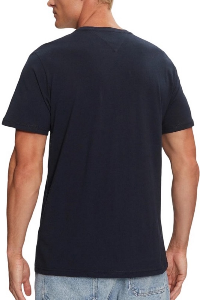 TOMMY JEANS SLIM ESSENTIAL FLAG TEE T-SHIRT ΜΠΛΟΥΖΑ ΑΝΔΡΙΚΗ NAVY