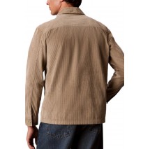 CALVIN KLEIN JEANS CORDUROY EASY OVERSHIRT ΠΟΥΚΑΜΙΣΟ ΑΝΔΡΙΚΟ BEIGE