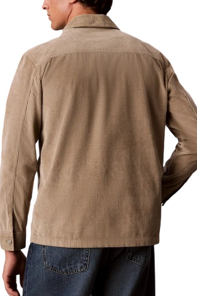 CALVIN KLEIN JEANS CORDUROY EASY OVERSHIRT ΠΟΥΚΑΜΙΣΟ ΑΝΔΡΙΚΟ BEIGE