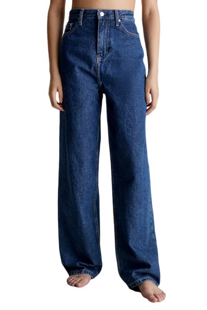 CALVIN KLEIN HIGH RISE RELAXED ΠΑΝΤΕΛΟΝΙ ΓΥΝΑΙΚΕΙΟ BLUΕ DENIM