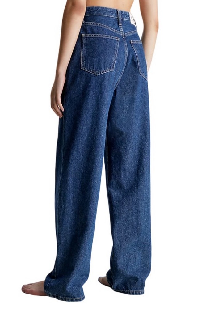 CALVIN KLEIN HIGH RISE RELAXED ΠΑΝΤΕΛΟΝΙ ΓΥΝΑΙΚΕΙΟ BLUΕ DENIM